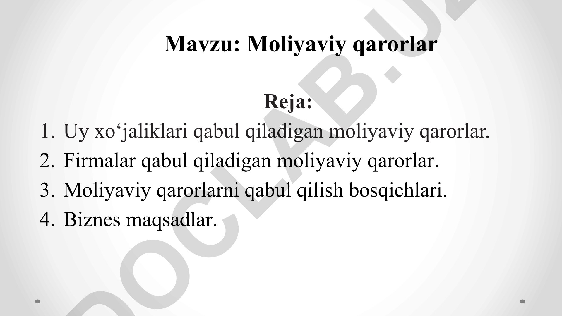 Moliyaviy qarorlar