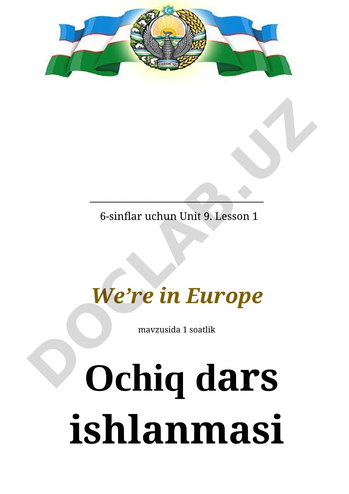We’re in Europe