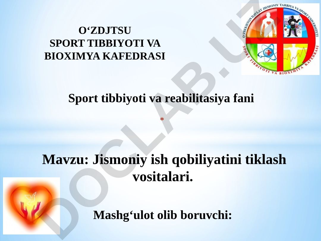 Jismoniy ish qobiliyatini tiklash vositalari