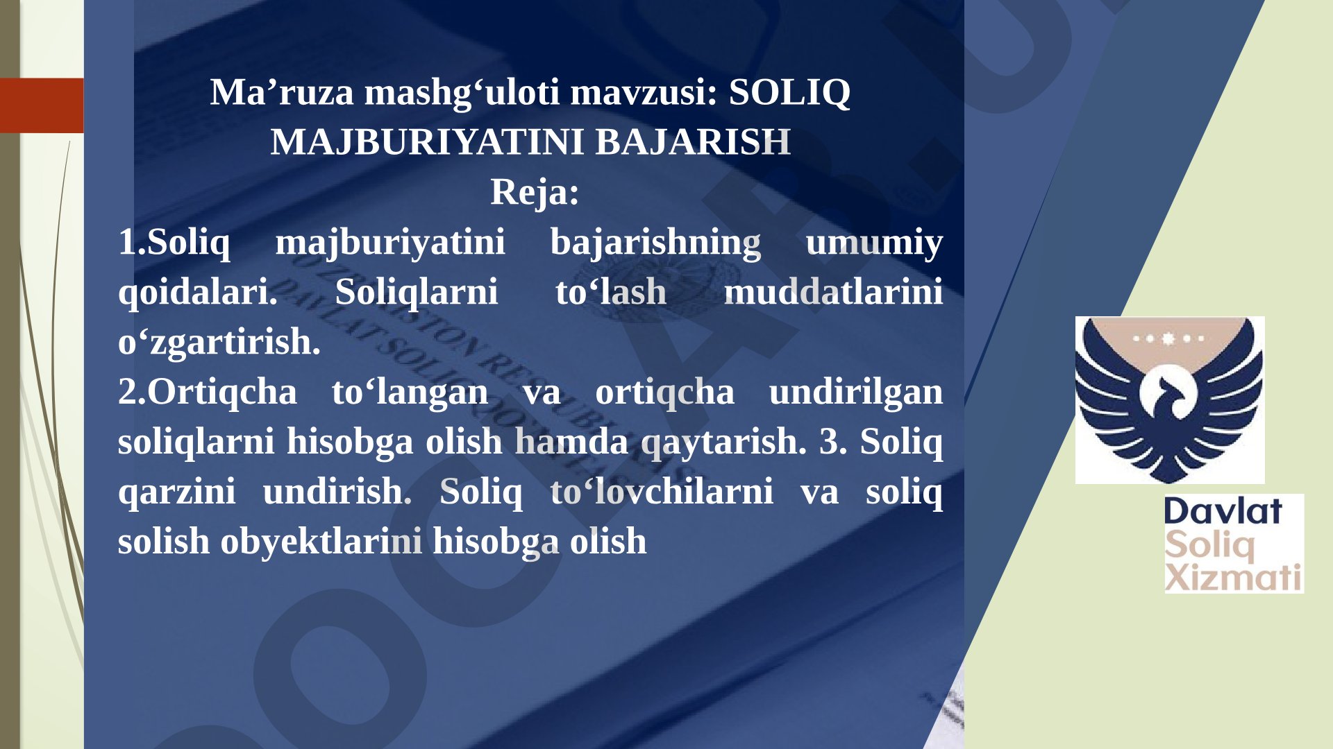 Soliq majburiyatini bajarish