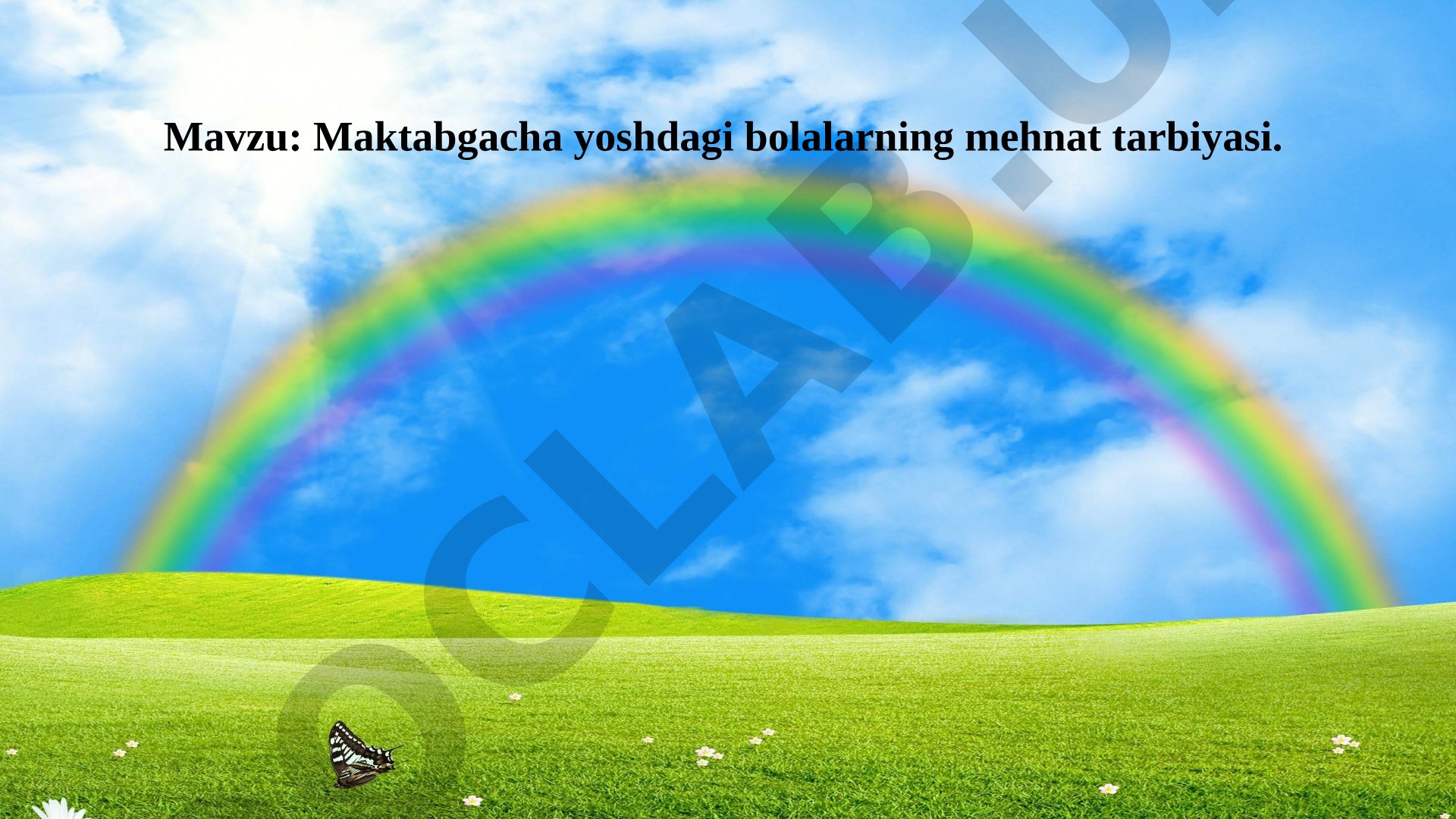 Maktabgacha yoshdagi bolalarning mehnat tarbiyasi