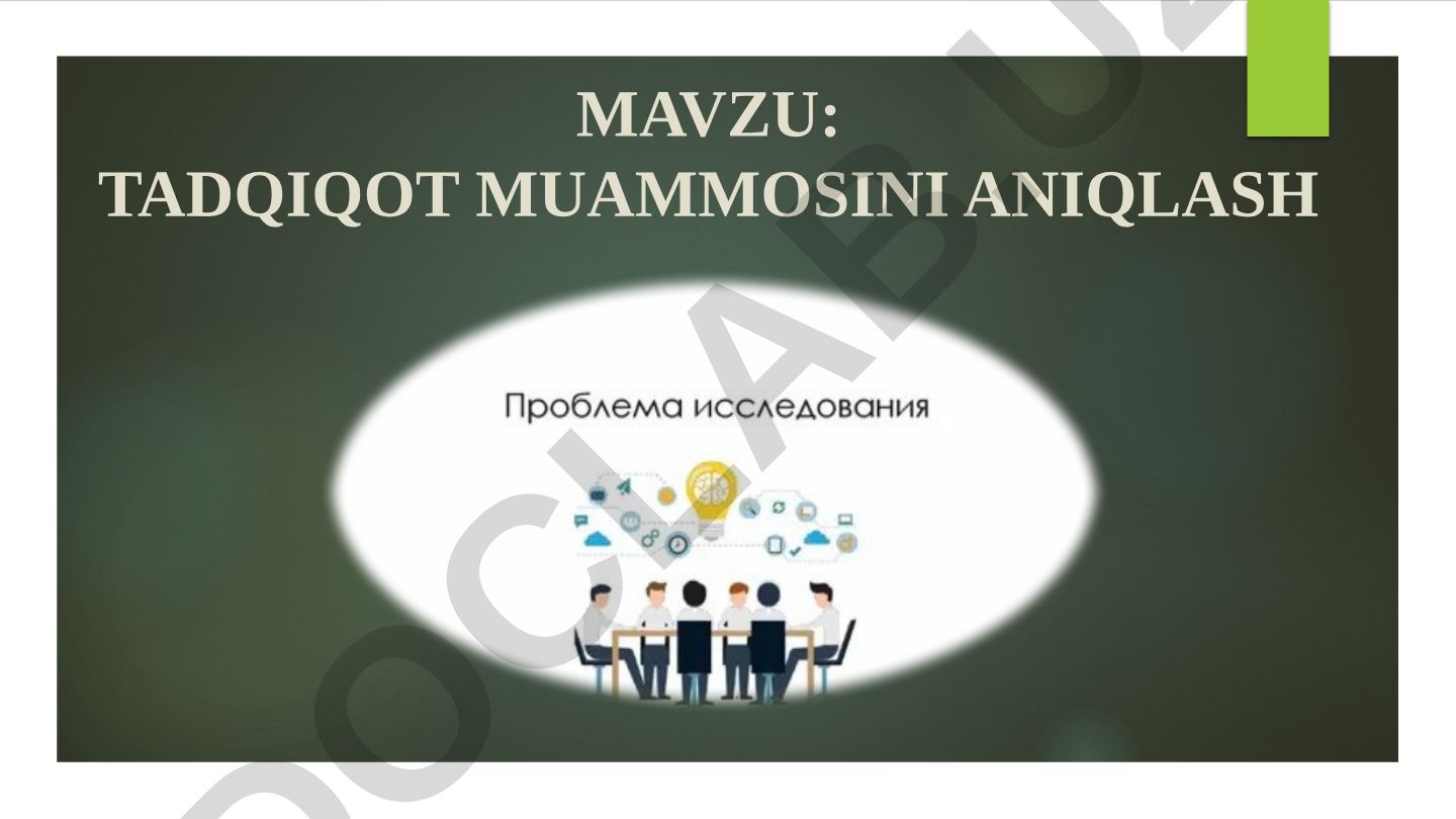 Tadqiqot muammosini anqlash