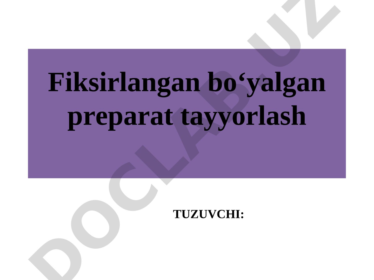 Mikrobiologiya laboratoriya taqdimoti