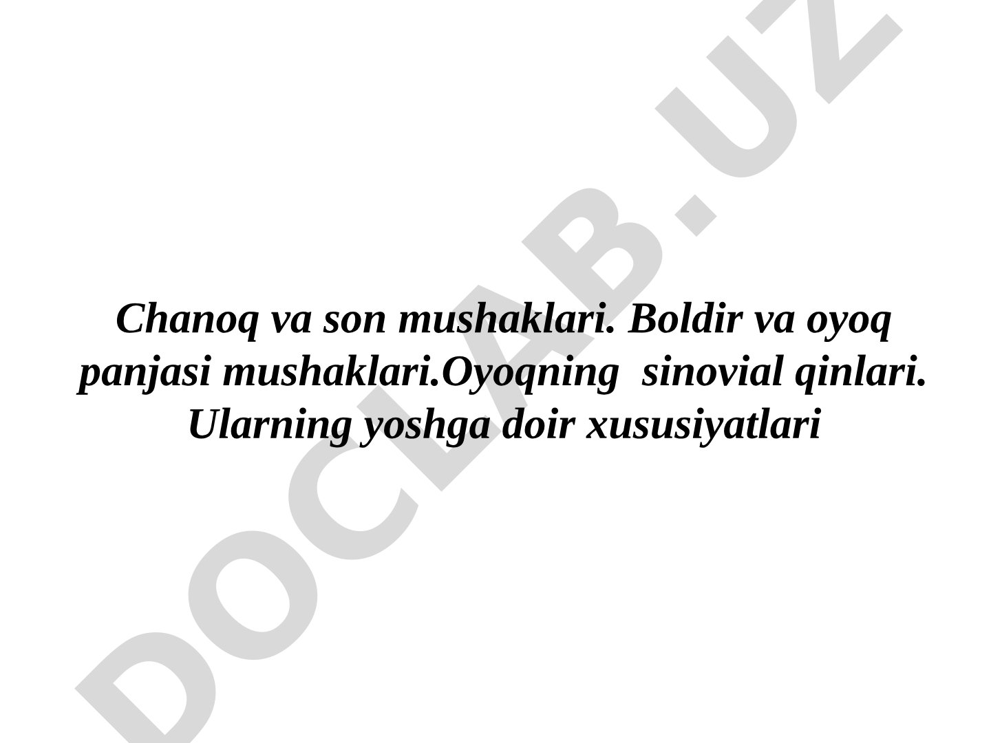 Anatomik mushaklar taqdimoti