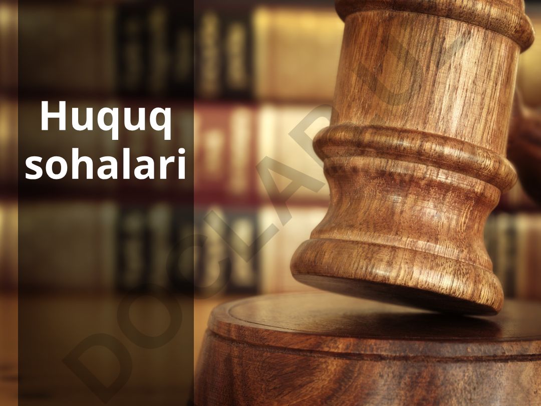 Huquq tizimi va uning tarmoqlari