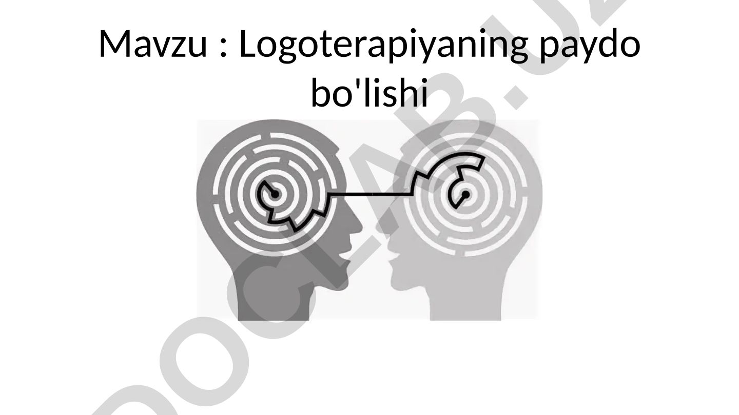Logoterapiyaning paydo bo'lishi