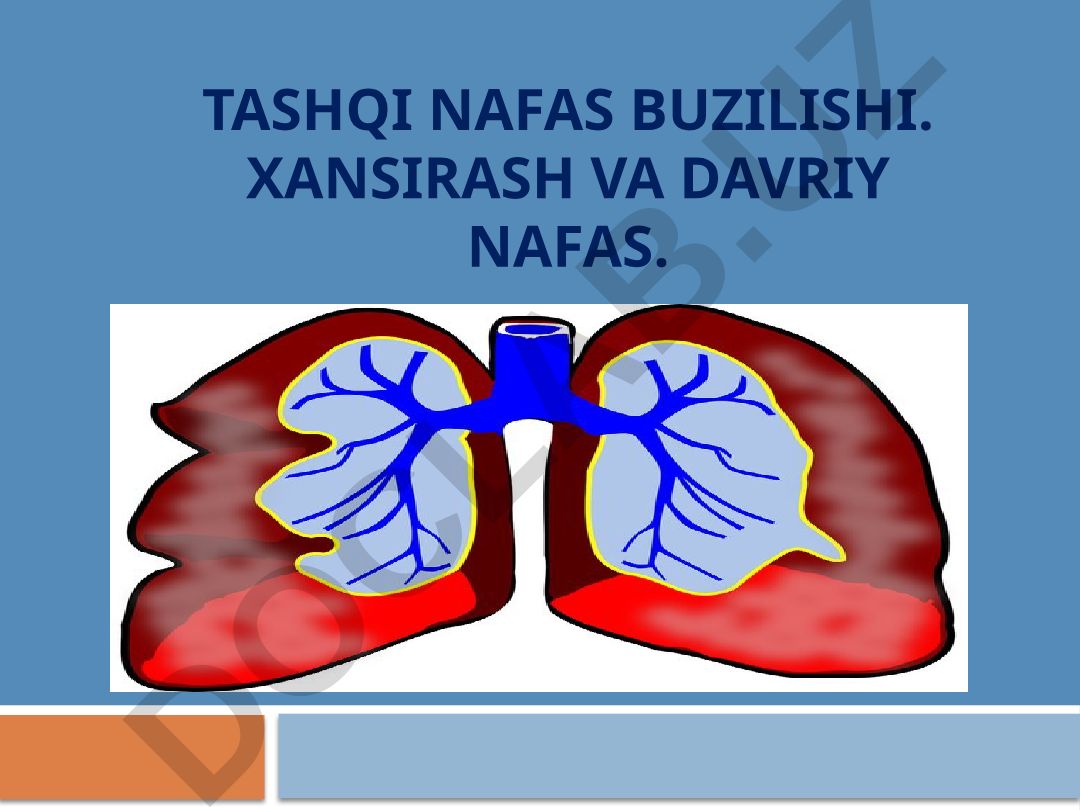 Tashqi nafas buzilishi va nafas ritmi o'zgarishlari