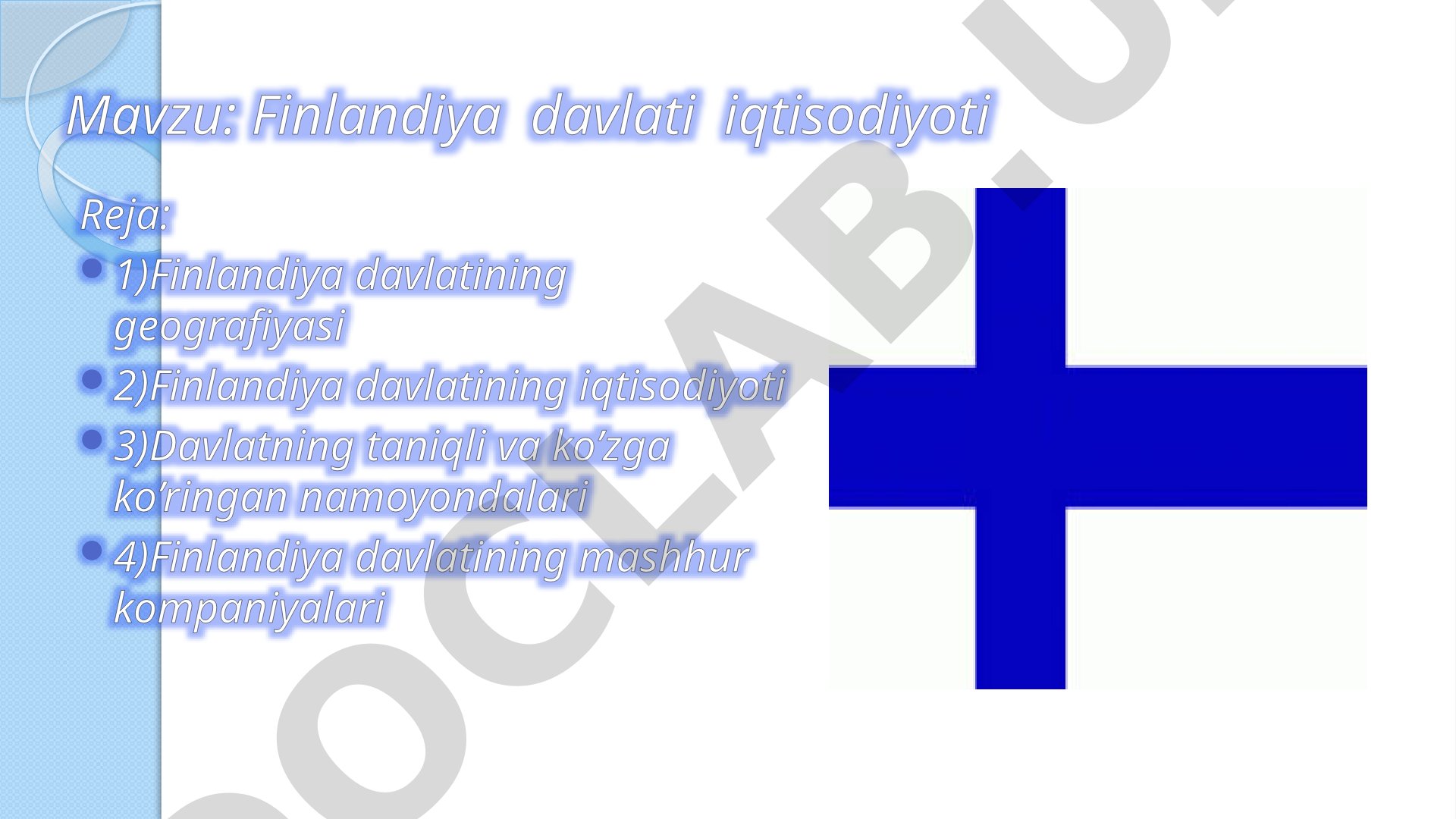Finlandiya iqtisodiyoti taqdimoti