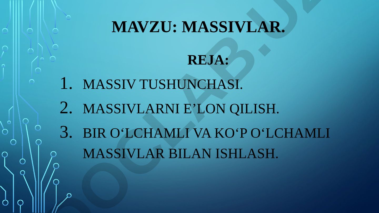 Massivlar