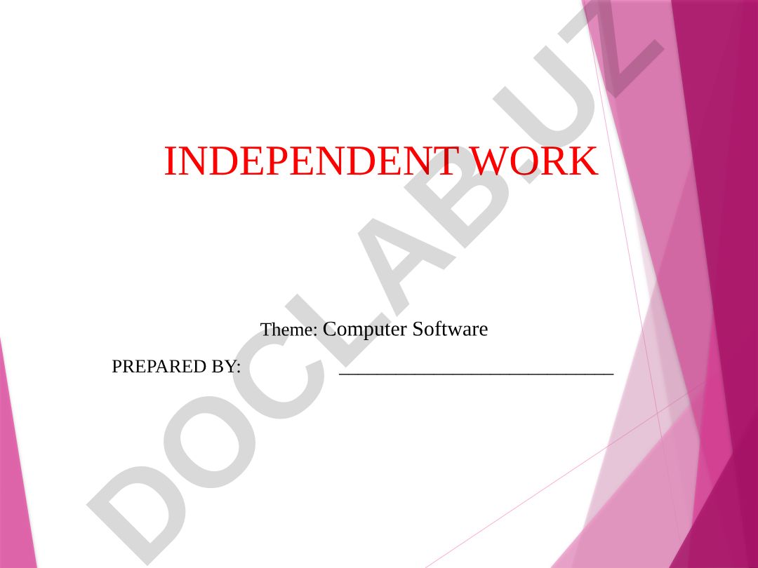 Computer Software