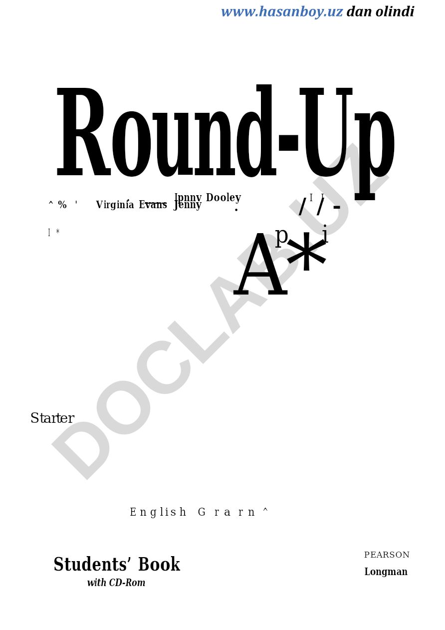 Starter Round-Up English Grammar Students' Book