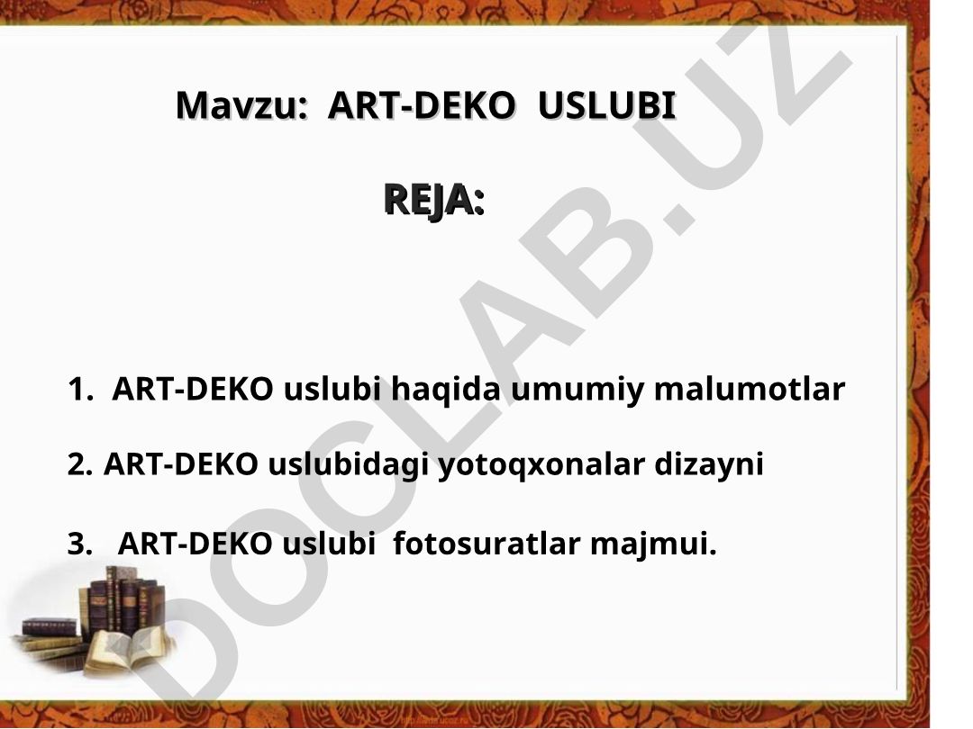 ART-DEKO USLUBI