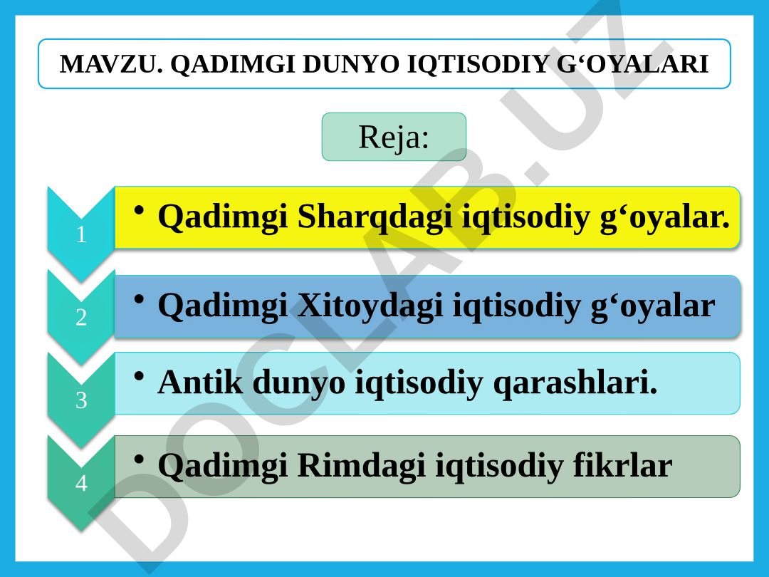 Qadimgi dunyo iqtisodiy g'oyalari