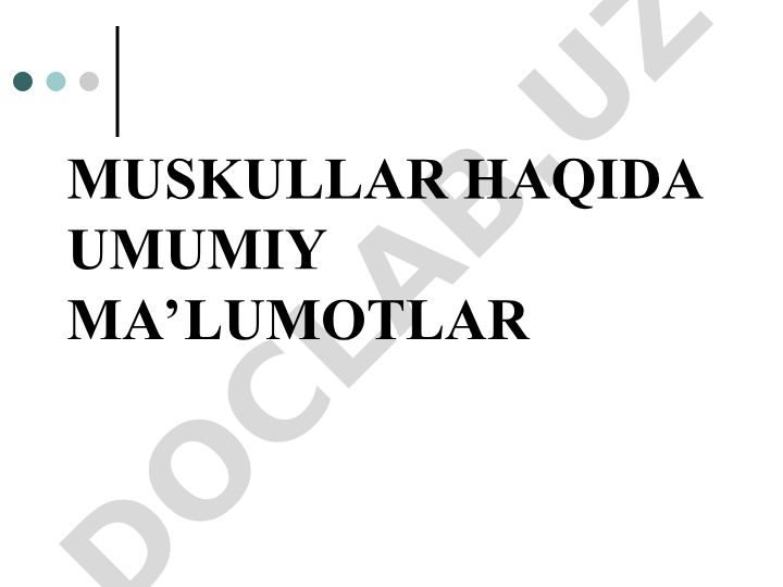 Muskullarning tuzilishi va funktsiyalari