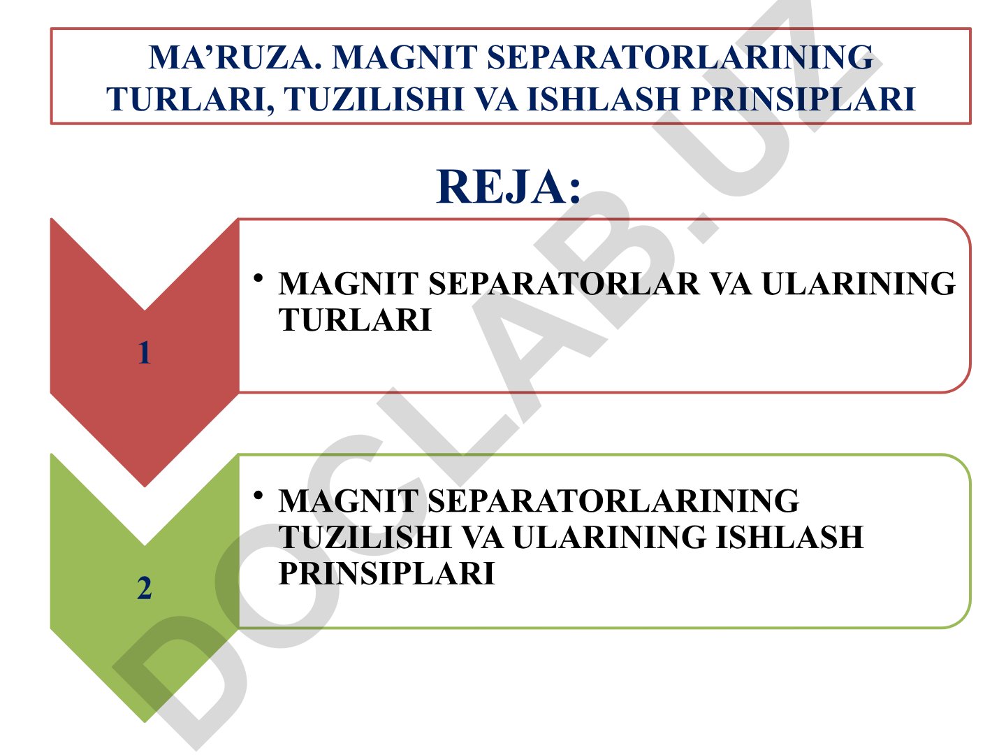 Magnit separatorlarning turlari, tuzilishi va ishlash prinsiplari