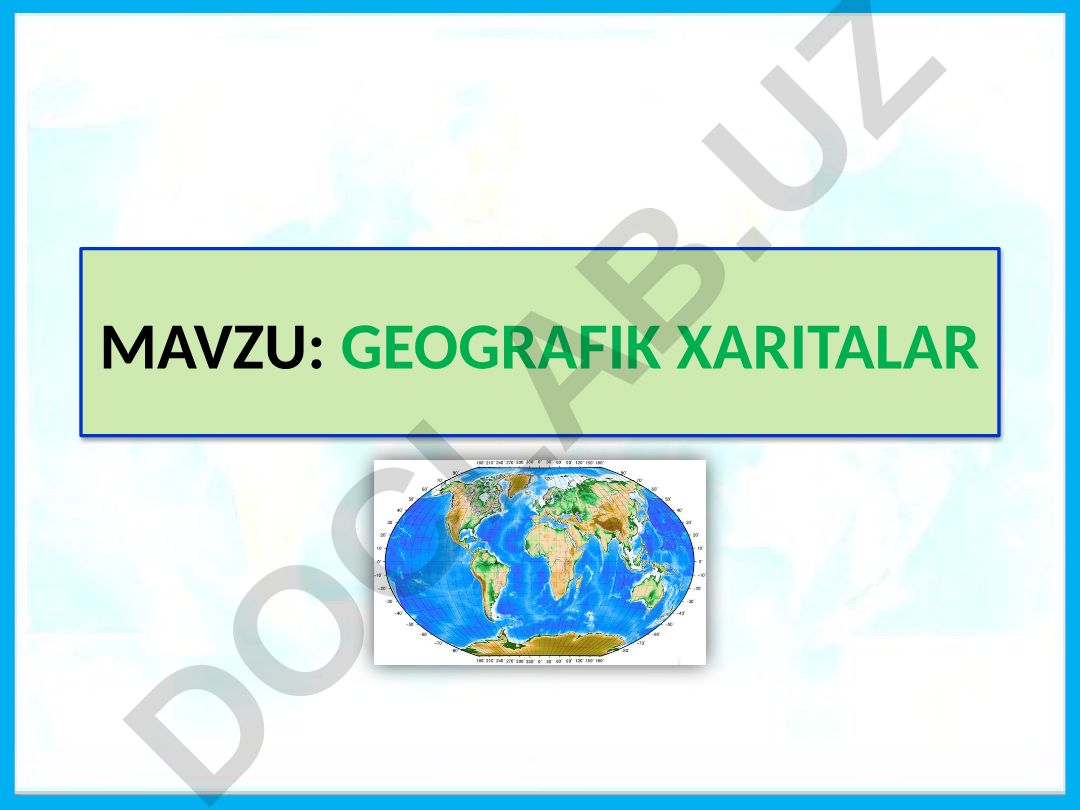Geografik xaritalar