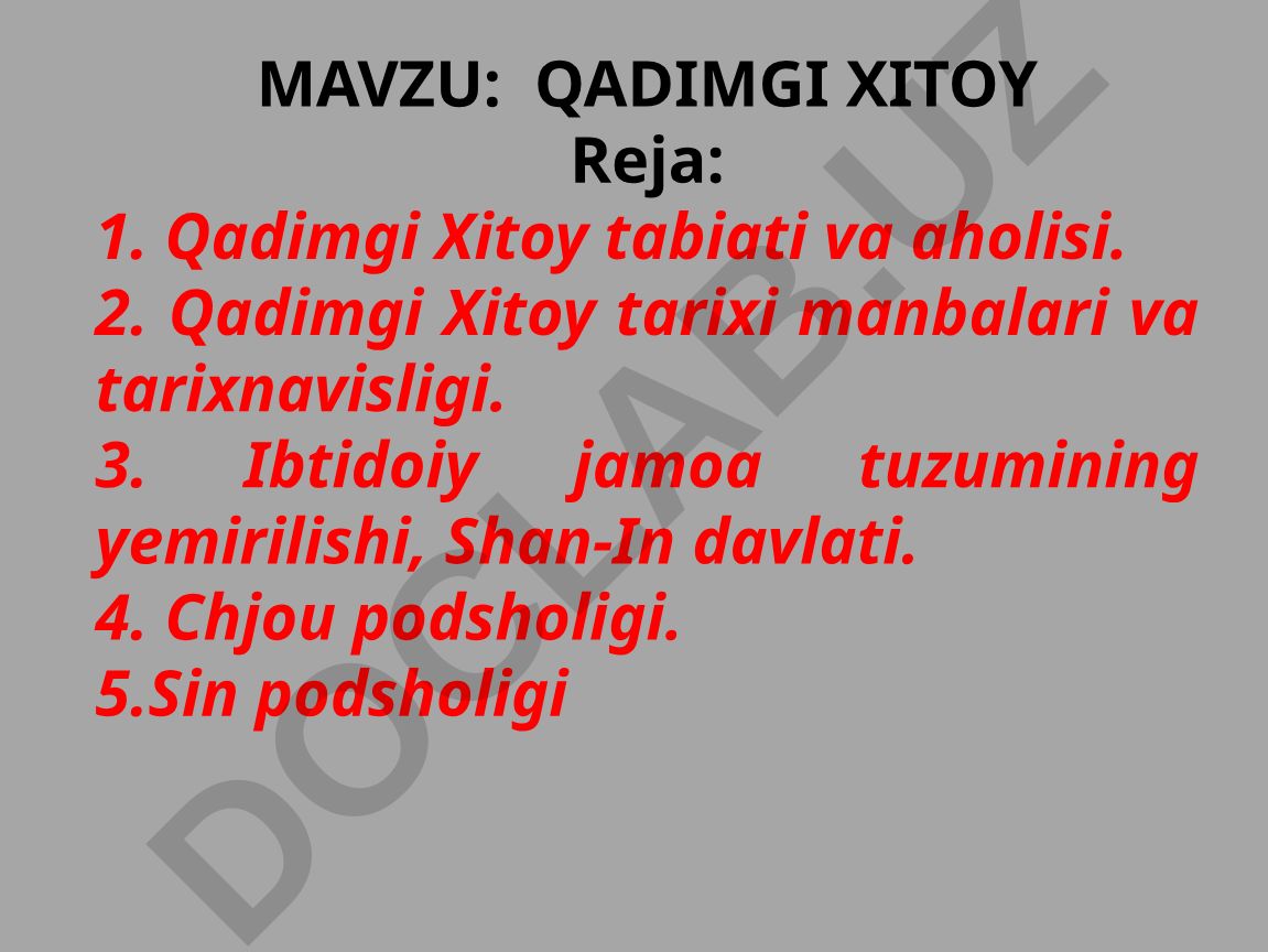 Qadimgi Xitoy