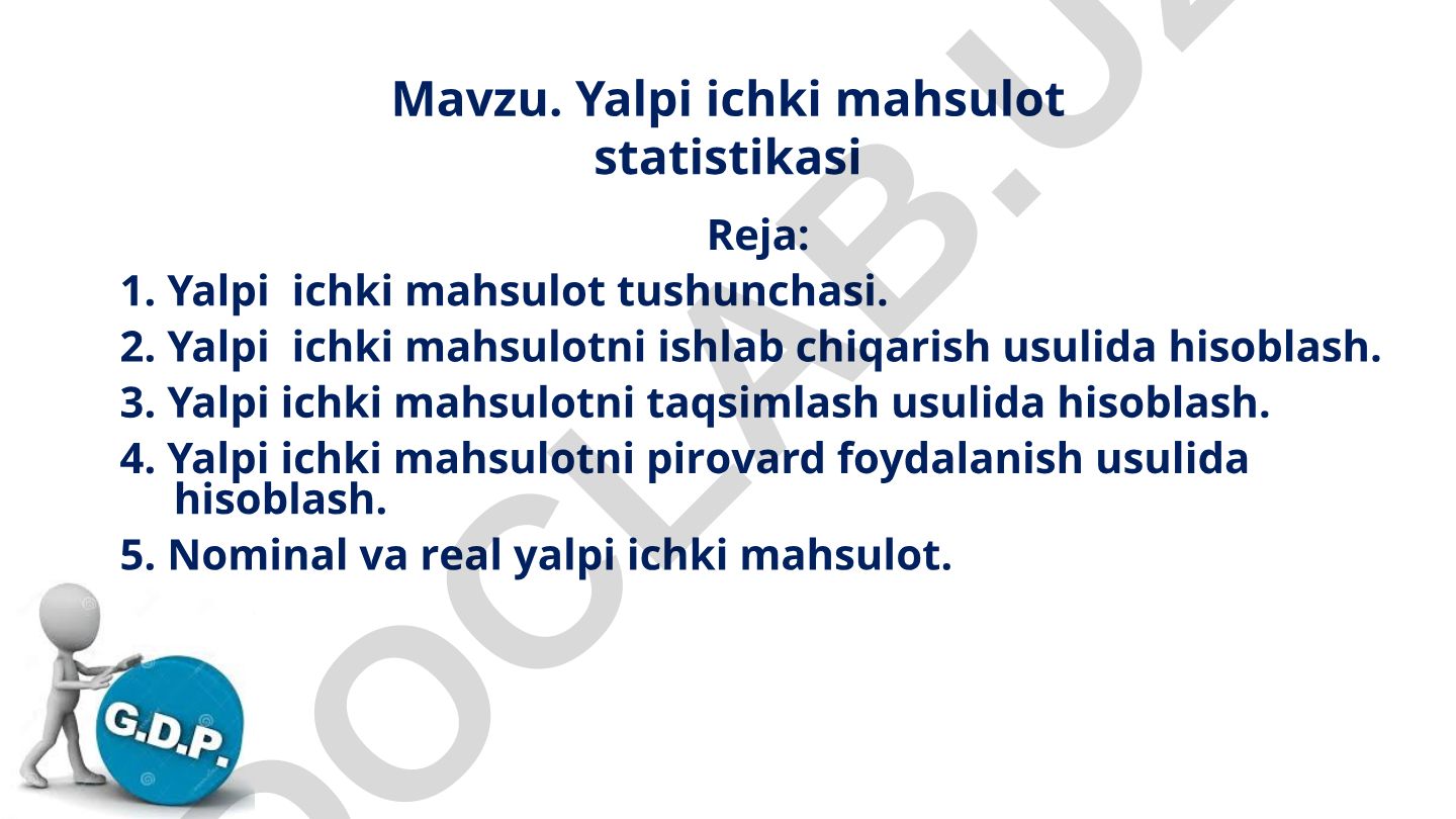 Yalpi ichki mahsulot statistikasi