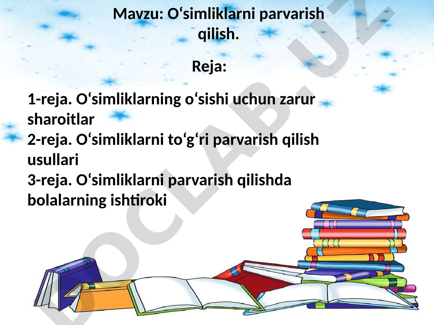 O‘simliklarni parvarish qilish