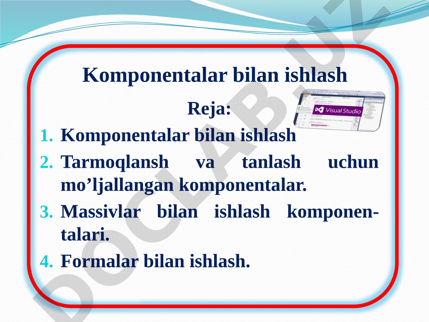 Visual C++ GUI dasturlash taqdimoti