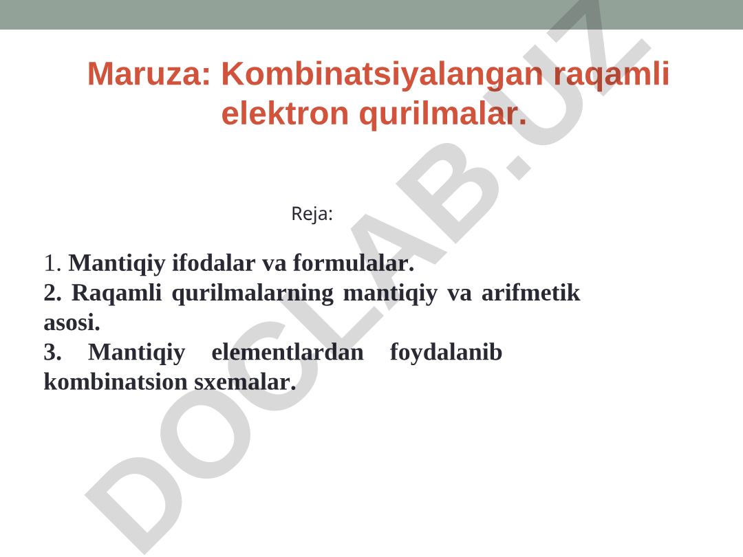 Kombinatsiyalangan raqamli elektron qurilmalar