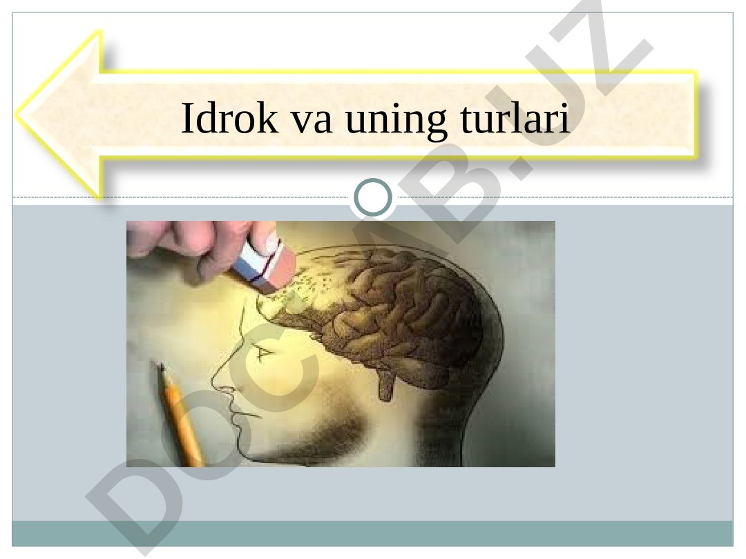 Idrok va uning turlari