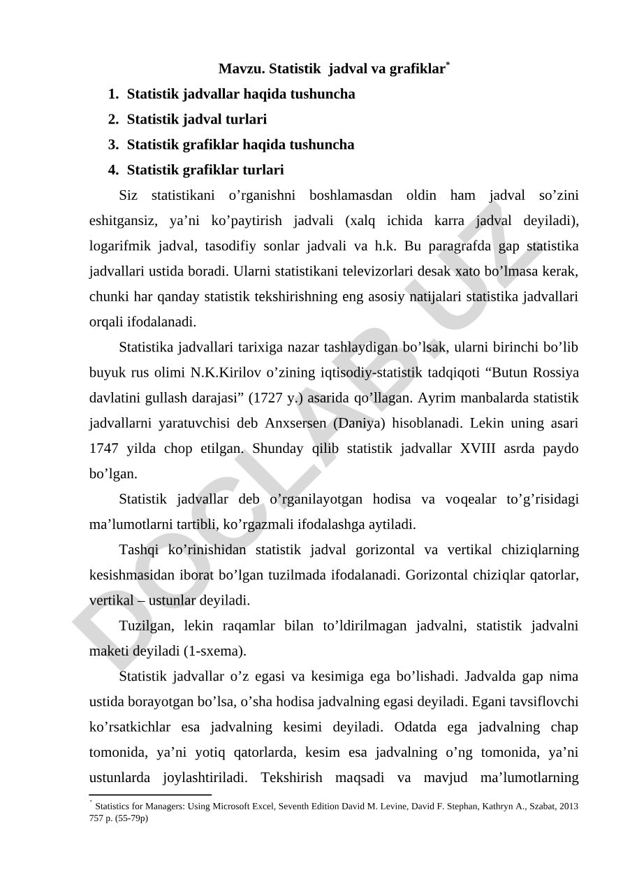 Statistik jadval va grafiklar