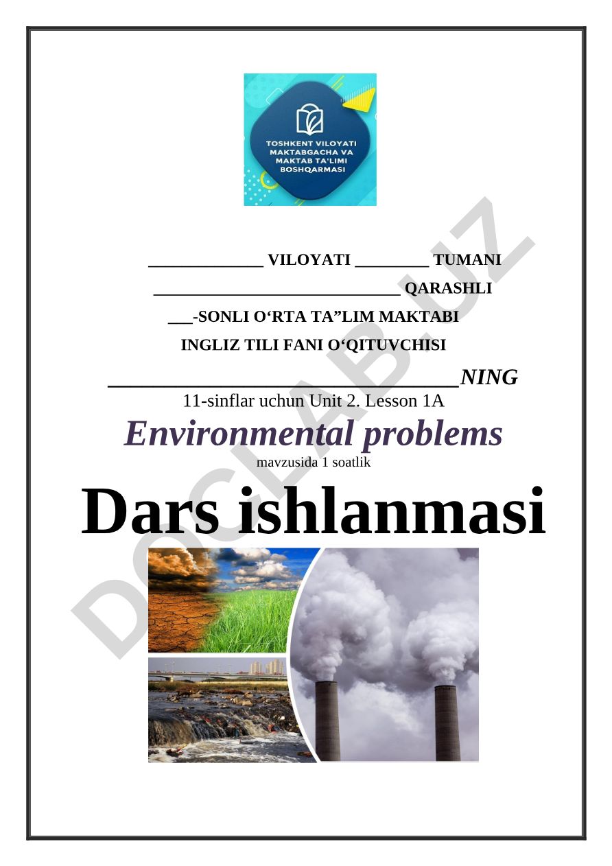 Environmental problems
