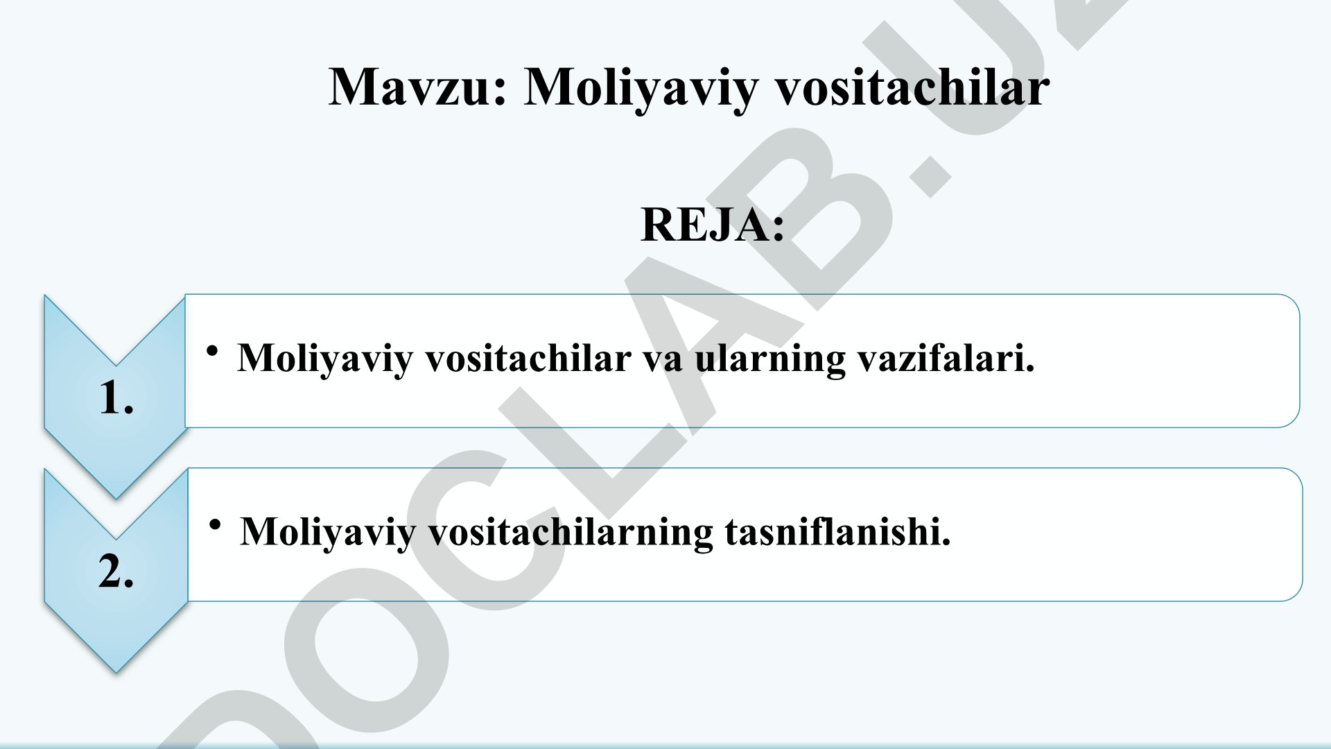 Moliyaviy vositachilar va ularning vazifalari