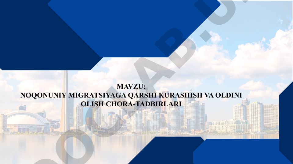 Noqonuniy migratsiyaga qarshi kurashish va oldini olish chora-tadbirlari