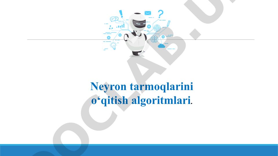 Neyron tarmoqlarini o'qitish algoritmlari va NumPy paketi