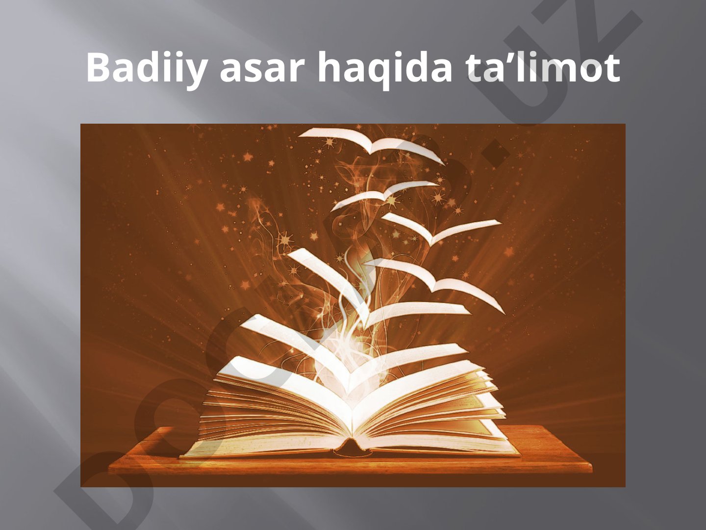 Badiiy asar haqida ta’limot