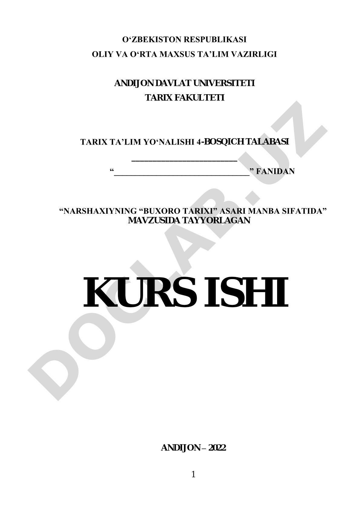 Narshaxiyning “Buxoro tarixi” asari manba sifatida