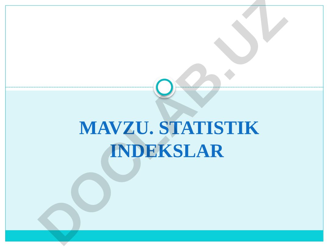 Statistik indekslar