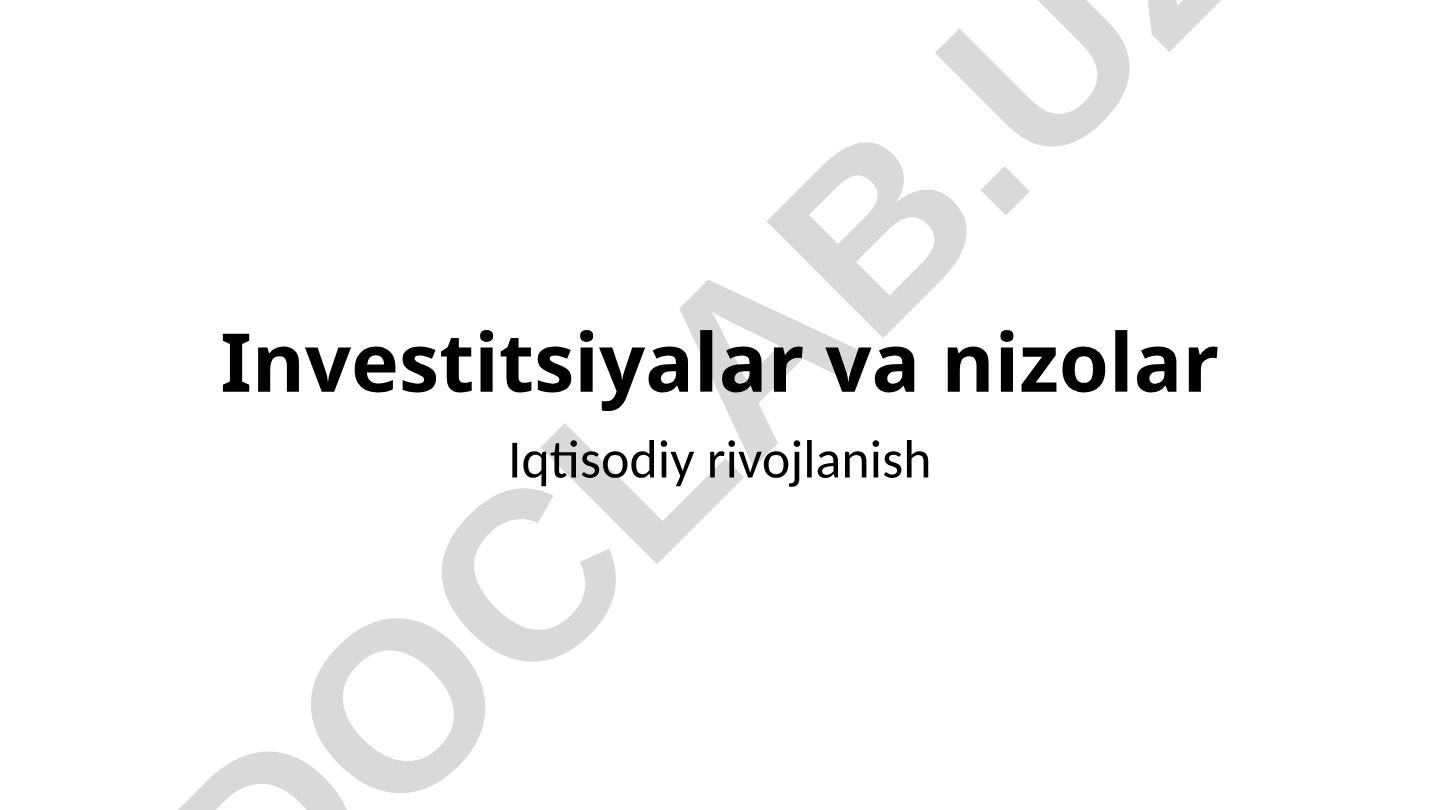 Xalqaro kapital oqimlari va iqtisodiy rivojlanish