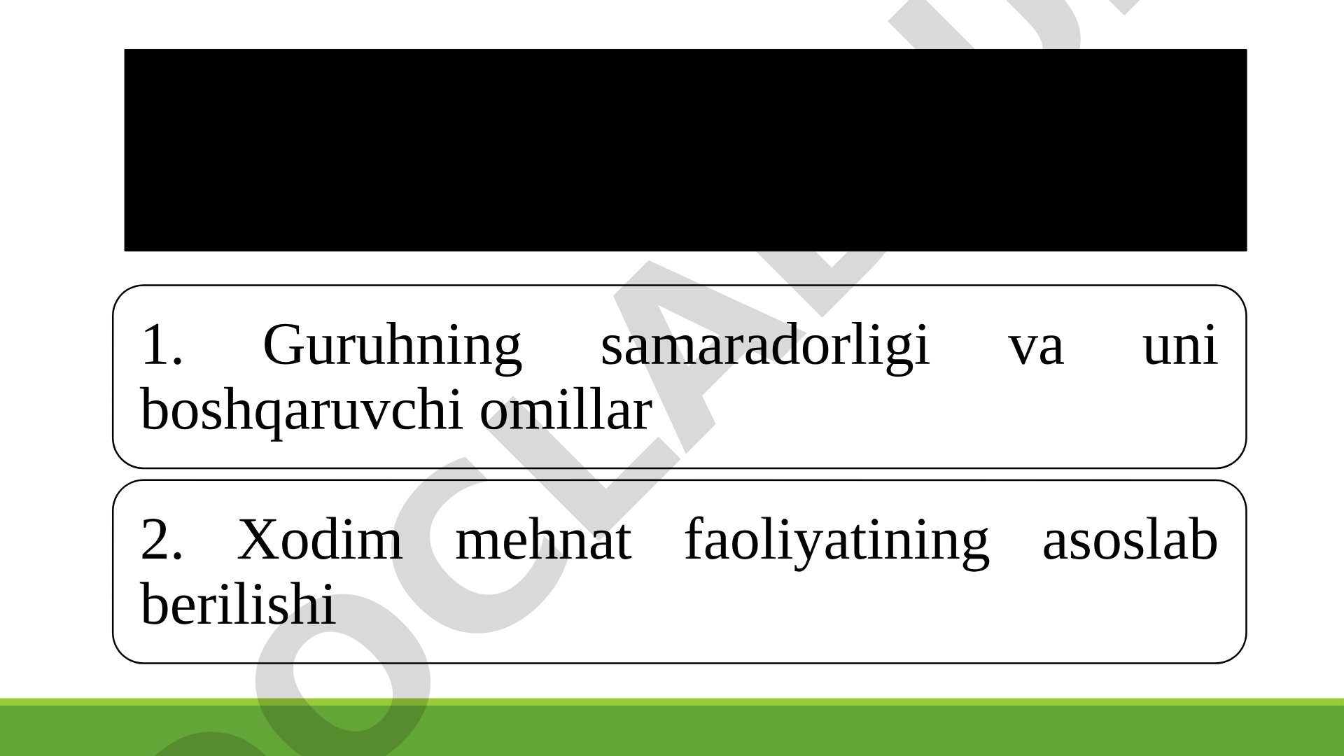Mehmonxona xodimlari xulqatvori taqdimoti