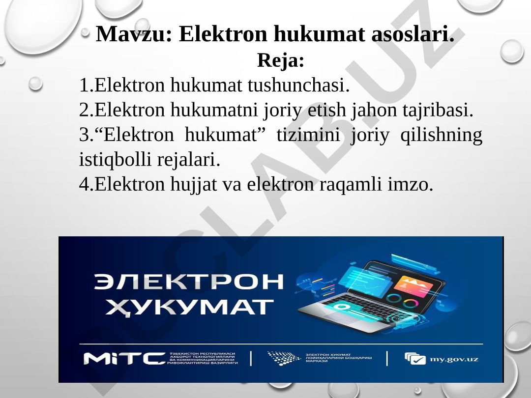 Elektron hukumat asoslari