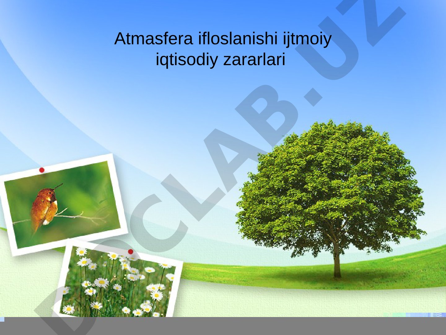 Atmosfera ifloslanishi taqdimoti