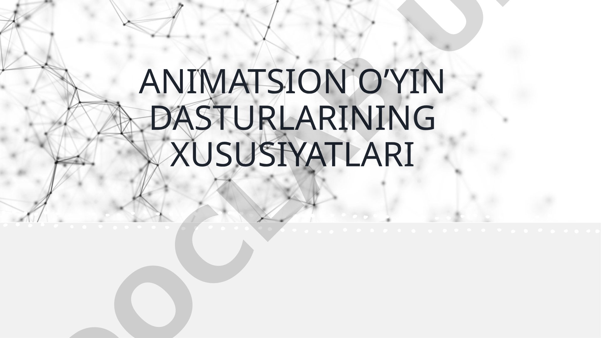 Animatsion o'yin dasturlari taqdimoti