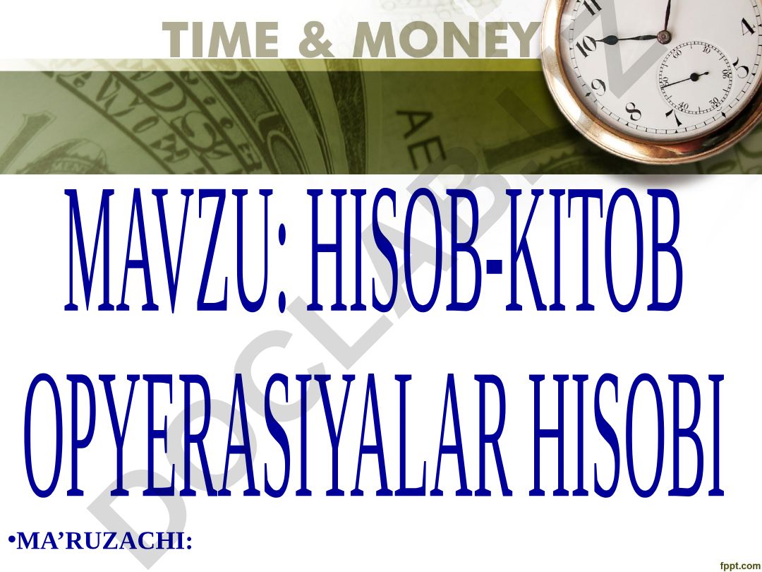 Hisob-kitob operatsiyalari hisobi