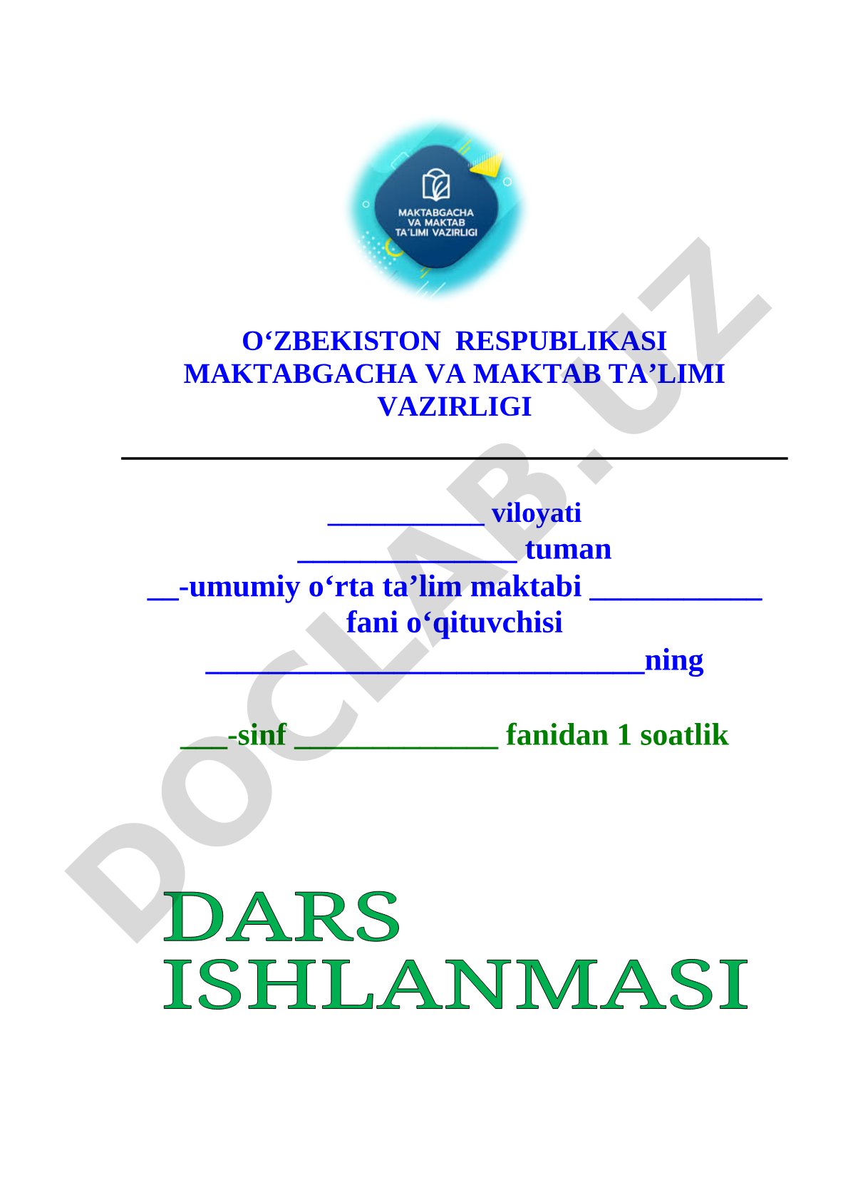 Matematika dars ishlanmasi