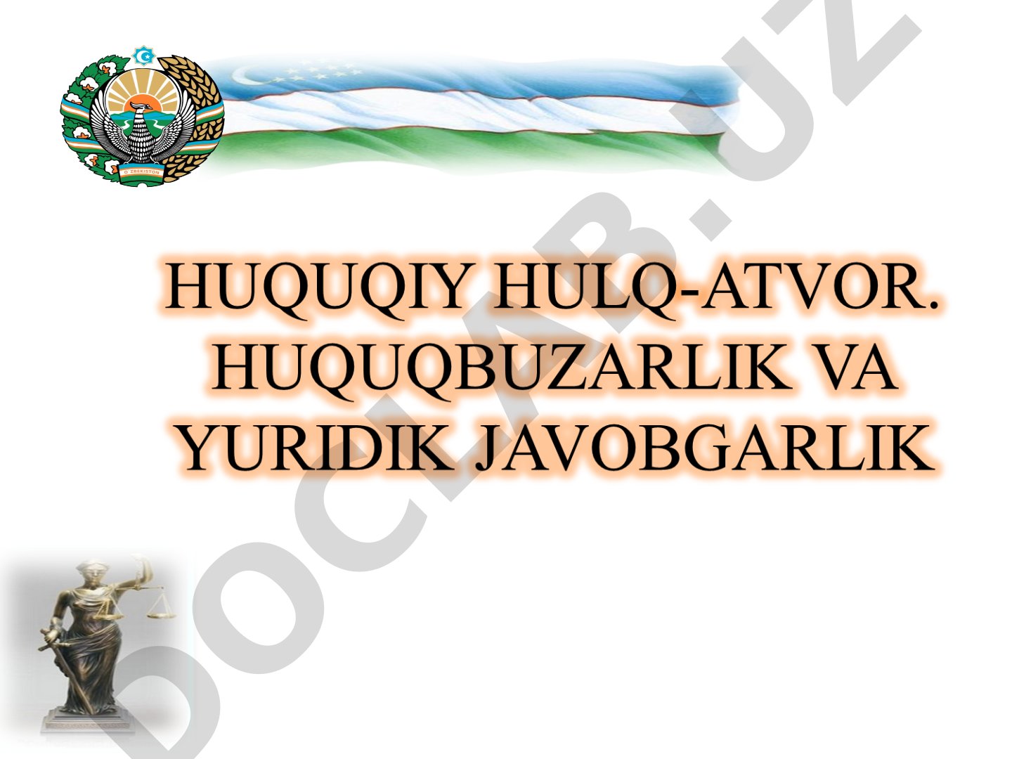 Huquqiy xulq-atvor taqdimoti