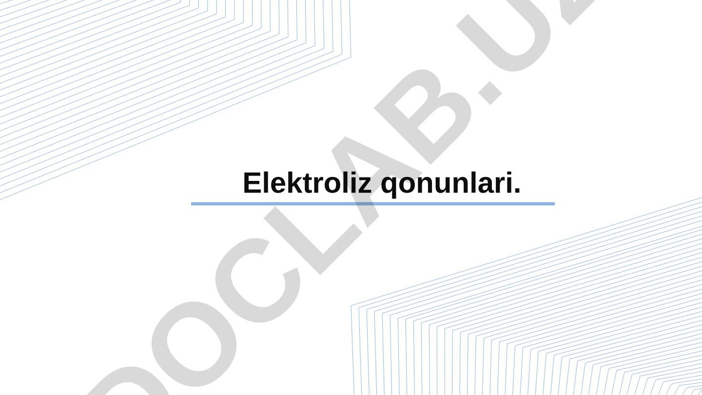 Elektroliz qonunlari va Faradey qonunlari