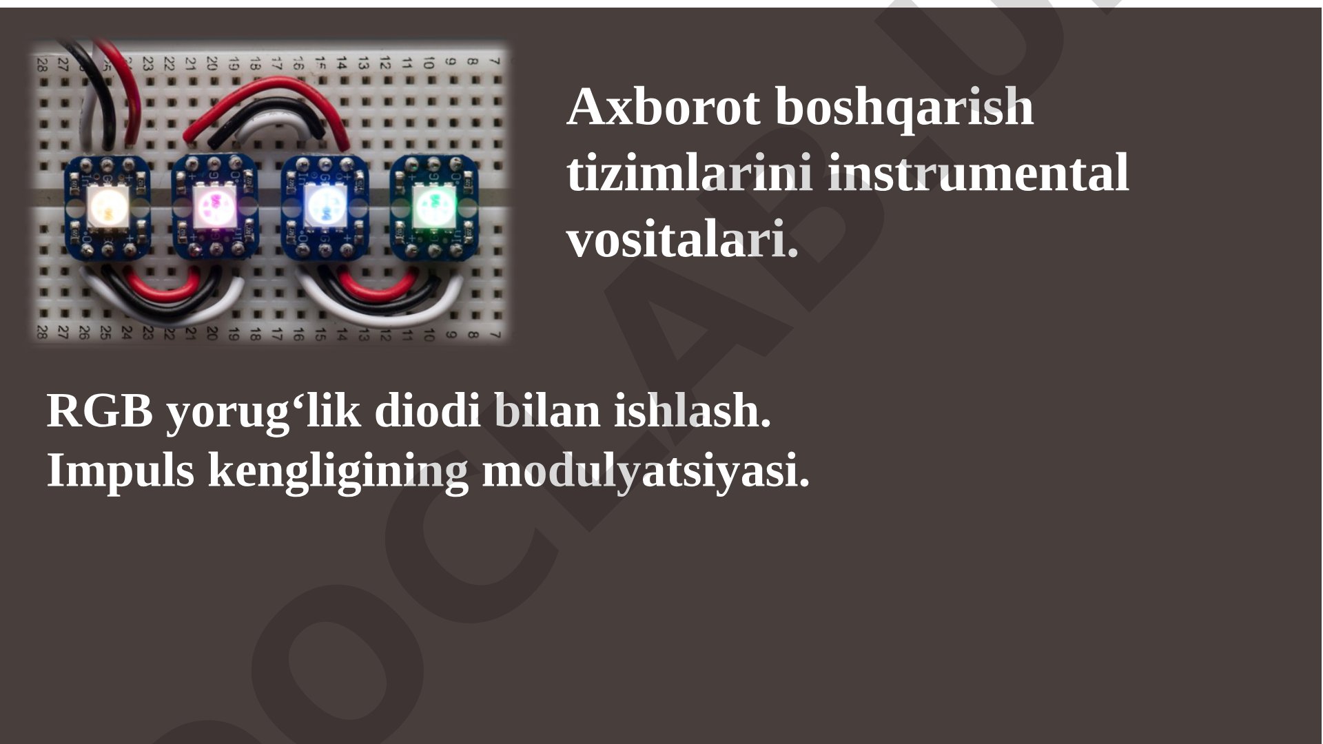 RGB LED Arduino taqdimoti