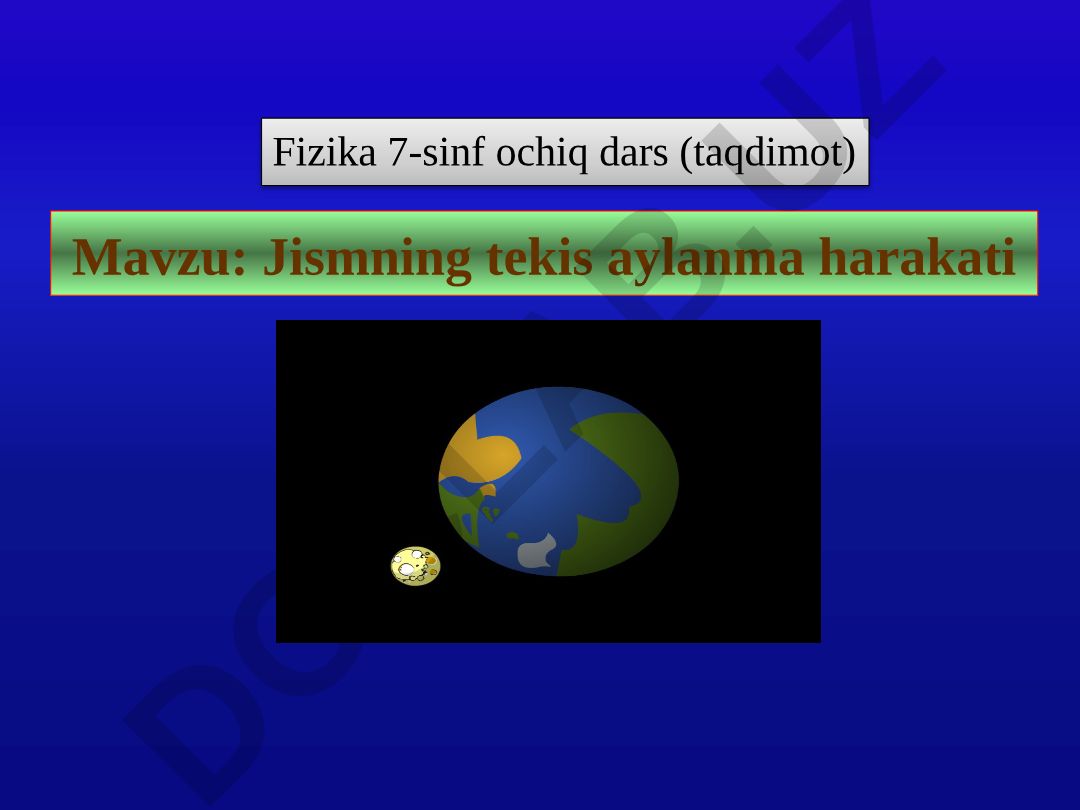 Jismning tekis aylanma harakati