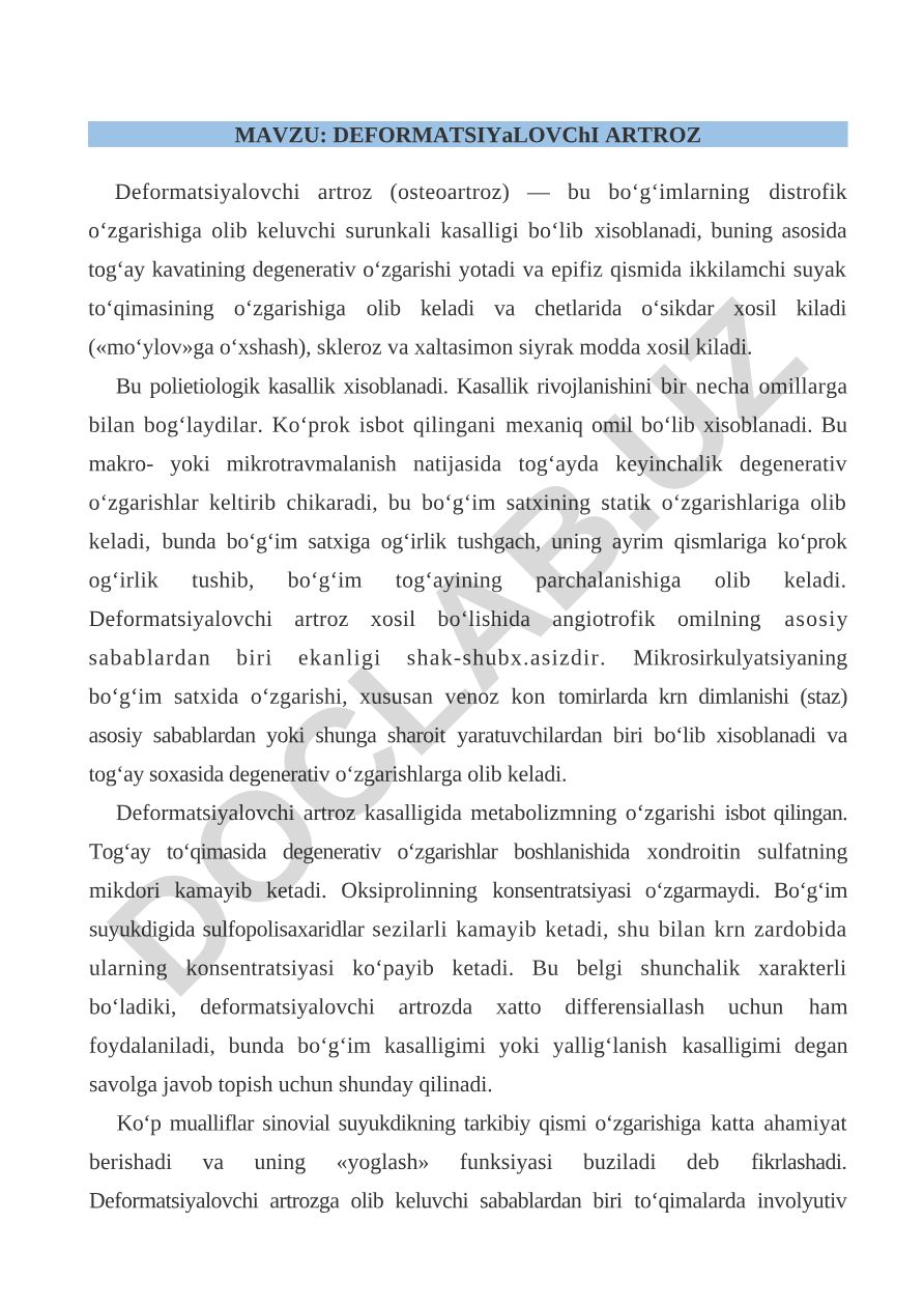 DEFORMATSIYaLOVChI ARTROZ
