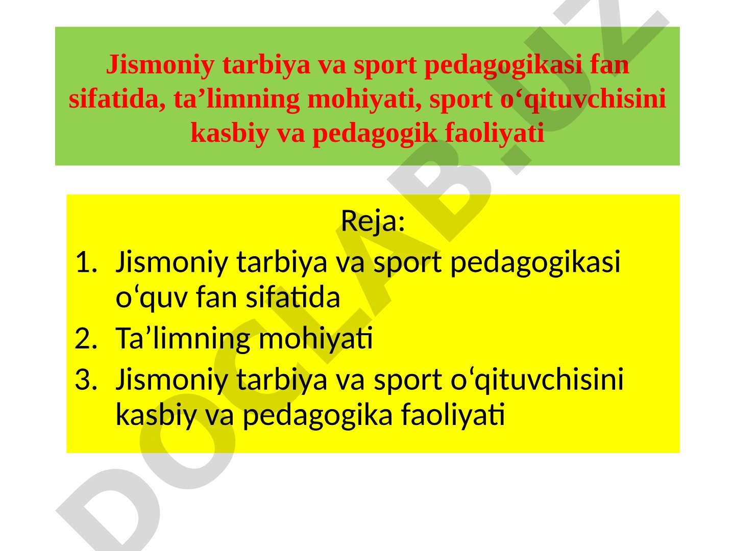 Jismoniy tarbiya sport pedagogikasi taqdimoti