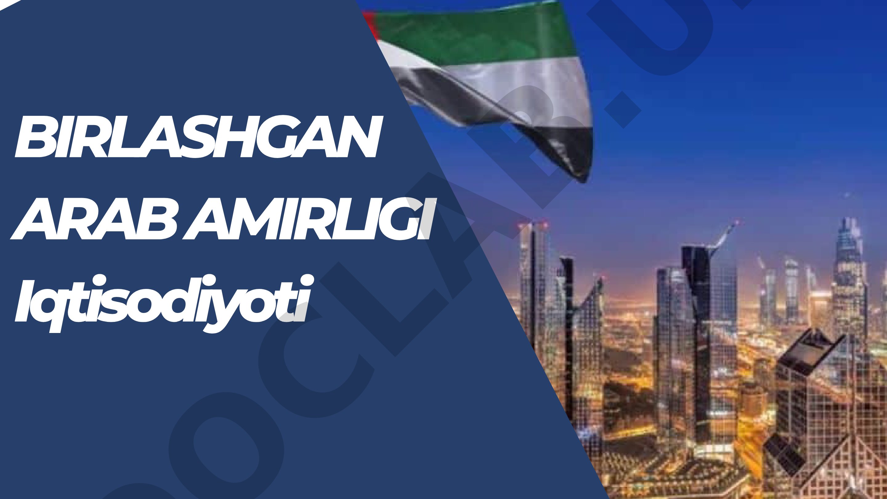 Birlashgan Arab Amirliklari iqtisodiyoti taqdimoti