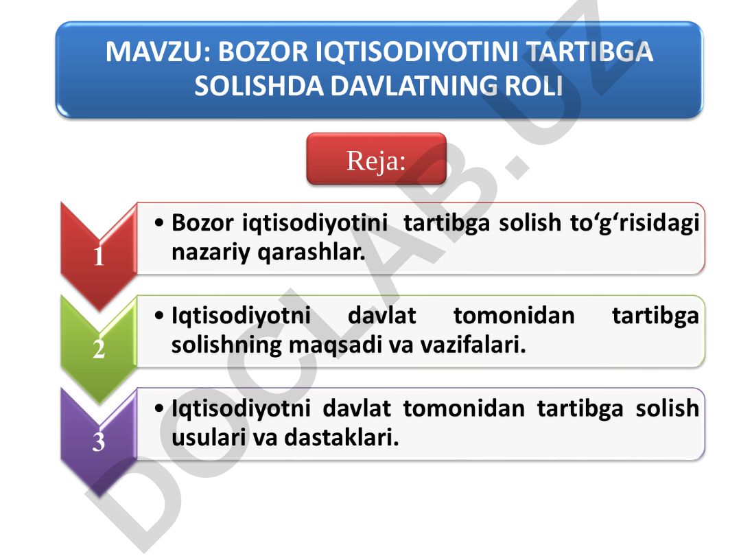 Milliy xo'jalikda makroiqtisodiy muvozanatlik va iqtisodiyotni tartibga solish