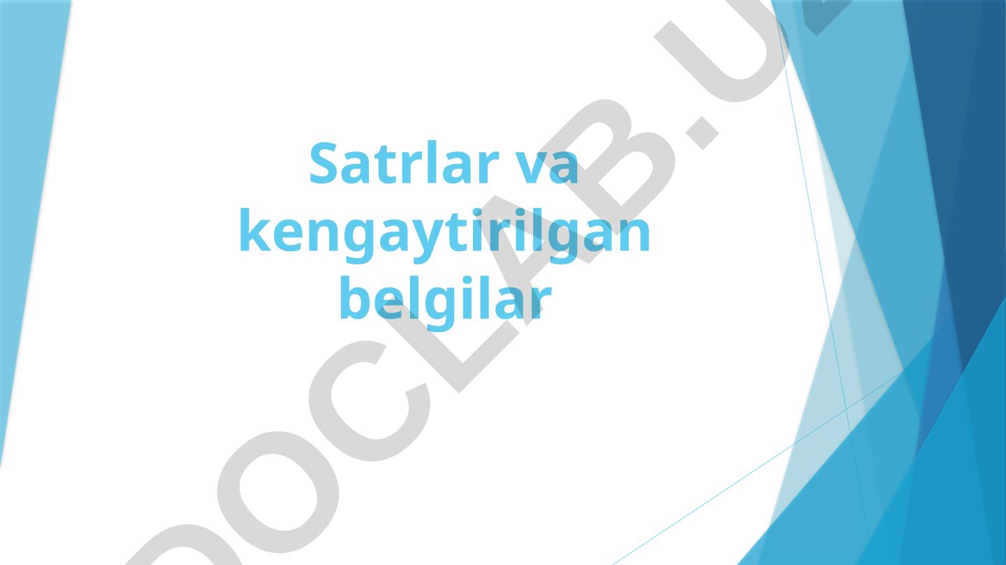 C++ tilida string sinfi va satrlar bilan ishlash